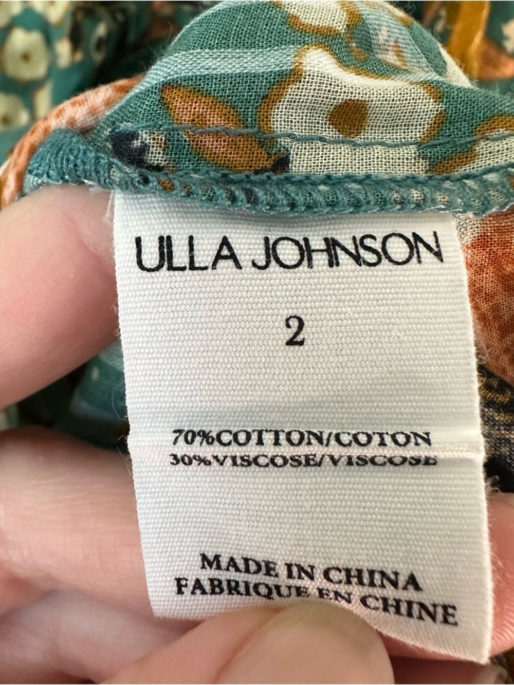 ULLA JOHNSON Hummingbird Rana Blouse SZ US 2 - Picture 4 of 6